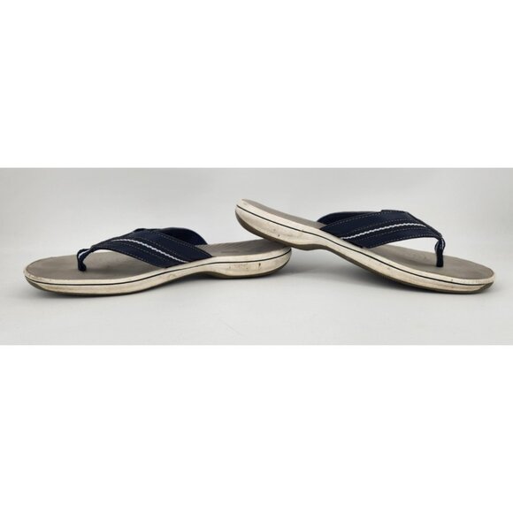Clarks Cloudsteppers Women's Size 9 M Navy Blue T Strap Thong Sandals Flip Flops - Picture 7 of 11